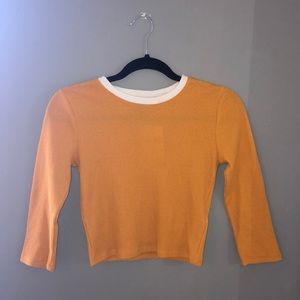 Mustard Yellow Cropped T-Shirt